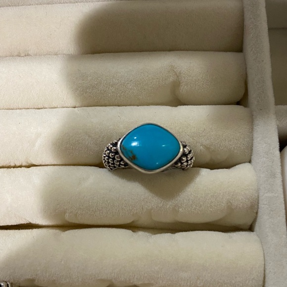 Sterling silver turquoise ring size 5 - Picture 1 of 4